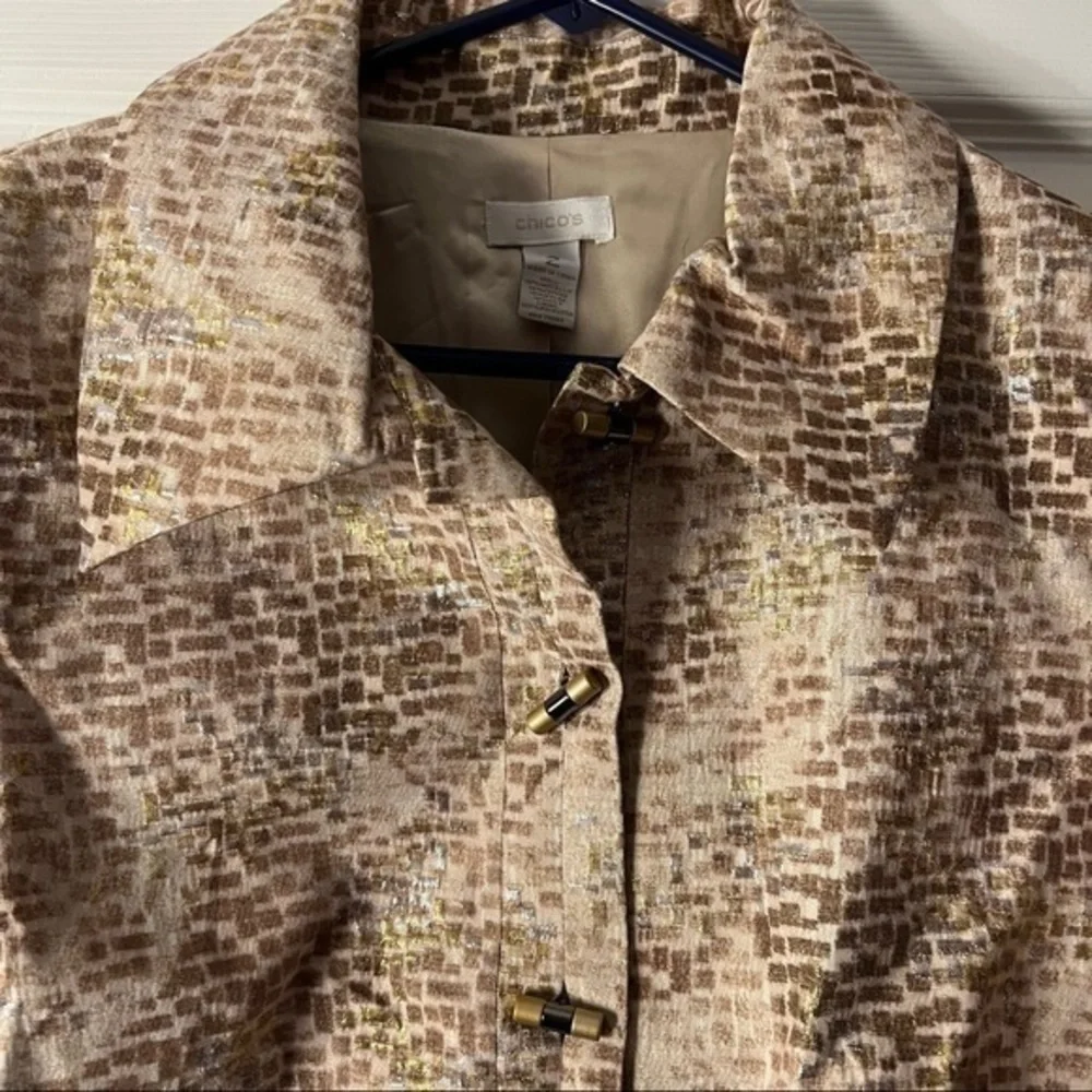 New chicos pebbled jacquard pammie jacket